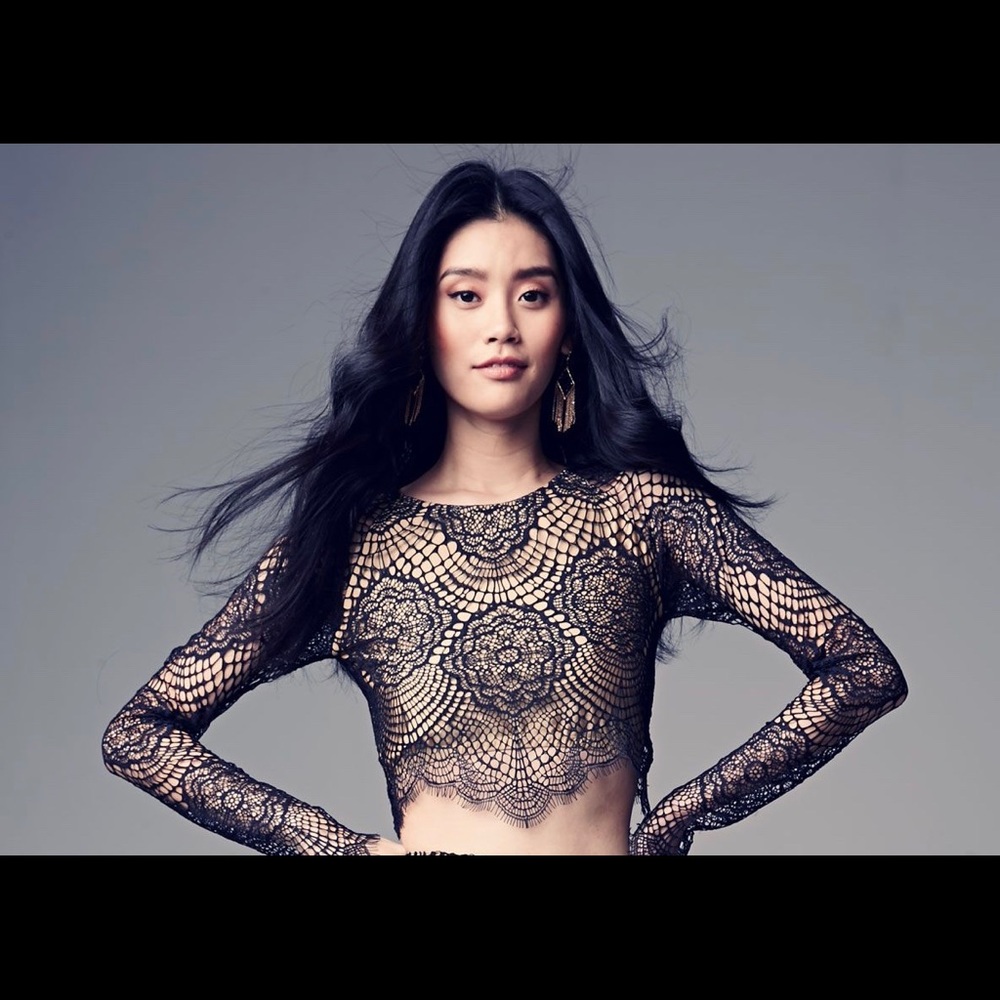 For Love & Lemons GRACE crop top